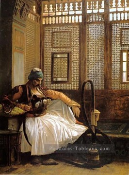 Jean Léon Gérôme œuvres - Arnaut fumant l’orientalisme arabe grec Jean Léon Gérôme